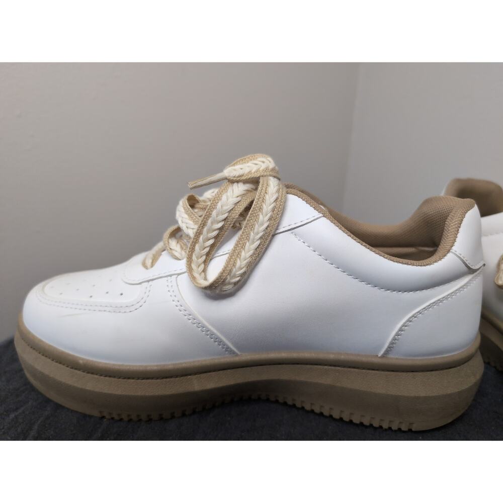 Anthropologie White and Tan Sneakers - Picture 8 of 9